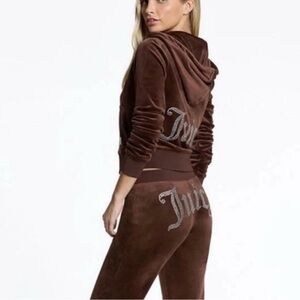 NWT Set Juicy Couture OG Bling Brown Tracksuit - included hoodie & pants